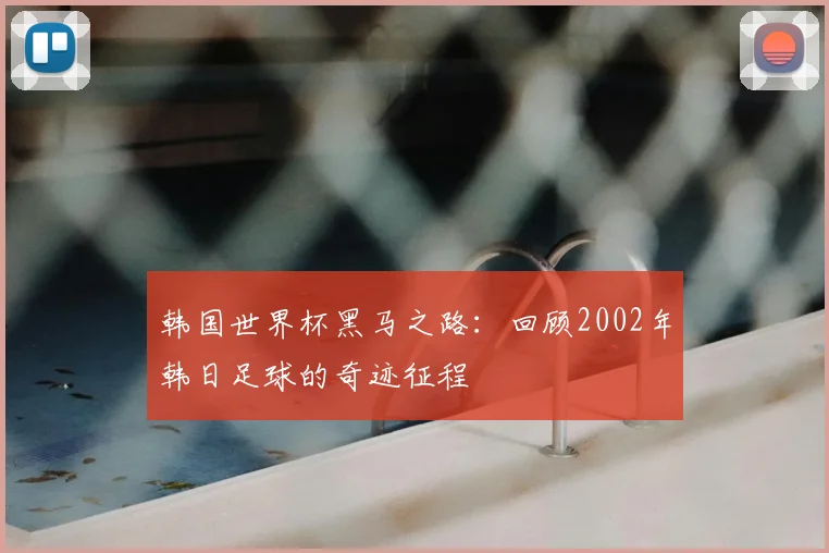 韩国世界杯黑马之路：回顾2002年韩日足球的奇迹征程